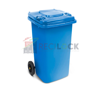 Contenedor de basura azul